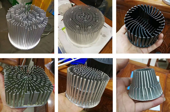 Cold forged aluminum heat sink components