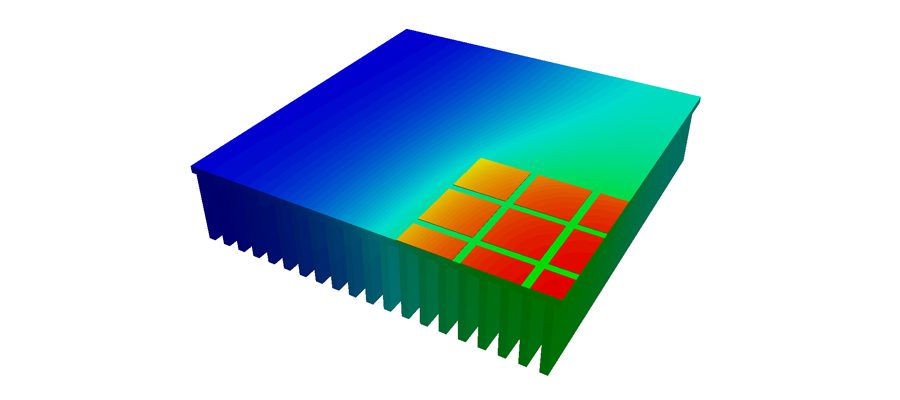 LED cooling performance simulation analysis