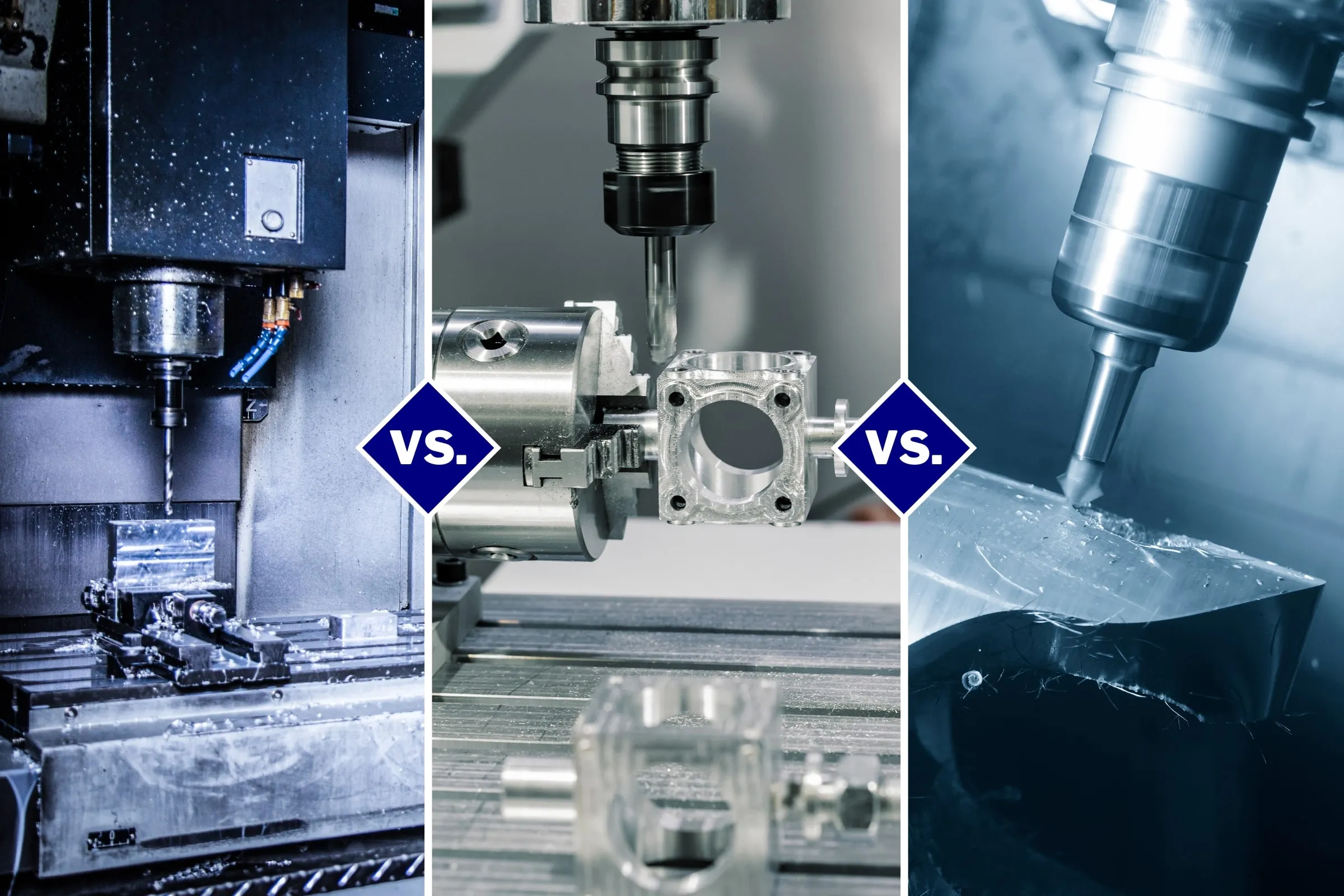 3-4-5 Axis CNC Milling Comparison